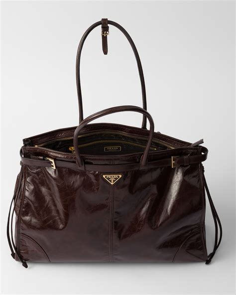 prada bonnie extra large leather handbag